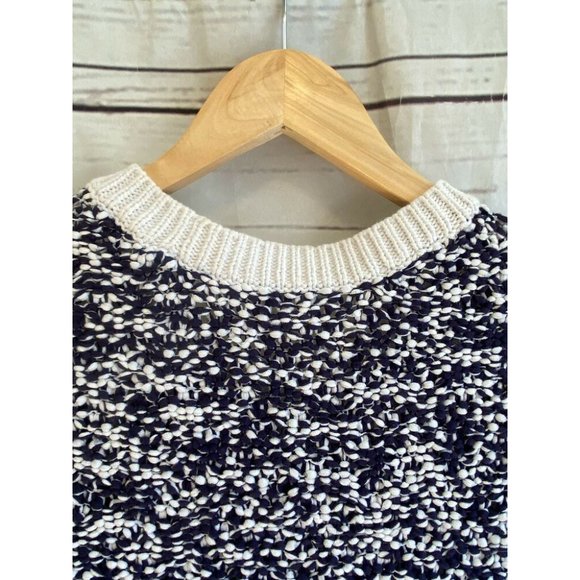 Rag & Bone Navy White Chunky Knit Pullover Crew Sweater Sz Small / P NWT $275 - Picture 6 of 8